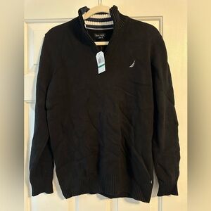 Nautica Boy’s Zip Up Black Sweater